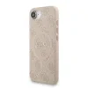 Husa spate Guess din piele PU 4G cu inel colorat MagSafe pentru iPhone 16e/17e, roz