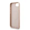 Husa spate Guess din piele PU 4G cu inel colorat MagSafe pentru iPhone 16e/17e, roz