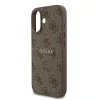 Husa spate Guess din piele PU 4G cu inel colorat MagSafe pentru iPhone 17, maro