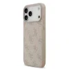 Husă spate Guess din piele PU 4G cu inel colorat MagSafe pentru iPhone 17 Pro Max, roz