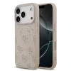 Husă spate Guess din piele PU 4G cu inel colorat MagSafe pentru iPhone 17 Pro, roz