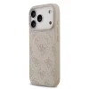 Husă spate Guess din piele PU 4G cu inel colorat MagSafe pentru iPhone 17 Pro, roz