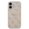 Husă spate Guess din piele PU 4G cu inel colorat MagSafe pentru iPhone 17, roz