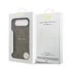 Husa spate Guess din piele PU 4G cu inel colorat MagSafe pentru iPhone Air, maro