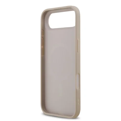 Husa spate Guess din piele PU 4G cu inel colorat MagSafe pentru iPhone Air, roz