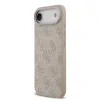 Husa spate Guess din piele PU 4G cu inel colorat MagSafe pentru iPhone Air, roz