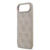 Husa spate Guess din piele PU 4G cu inel colorat MagSafe pentru iPhone Air, roz