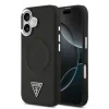 Husă spate Guess din piele PU cu logo triunghiular MagSafe pentru iPhone 17, neagră