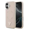 Husă spate Guess din piele PU cu logo triunghiular MagSafe pentru iPhone 17, roz