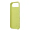 Husa spate Guess din silicon lichid 4G cu logo metalic pentru iPhone Air, galbenă