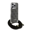 Husă spate Guess IML 4G cu imprimeu crossbody pentru iPhone 16 Pro, maro