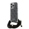 Husă spate Guess IML 4G cu imprimeu crossbody pentru iPhone 16 Pro, maro