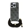 Husă spate Guess IML 4G cu imprimeu crossbody pentru iPhone 16 Pro, maro