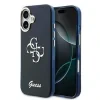 Husa spate Guess IML 4G Script Metal Logo pentru iPhone 17, albastră