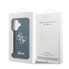 Husa spate Guess IML 4G Script Metal Logo pentru iPhone 17, albastră
