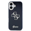 Husa spate Guess IML 4G Script Metal Logo pentru iPhone 17, albastră