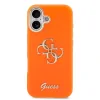 Husa spate Guess IML 4G Script Metal Logo pentru iPhone 17, portocalie