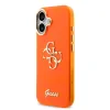 Husa spate Guess IML 4G Script Metal Logo pentru iPhone 17, portocalie