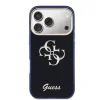 Husa spate Guess IML 4G Script Metal Logo pentru iPhone 17 Pro, albastră
