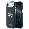 Husa spate Guess IML 4G Script Metal Logo pentru iPhone Air, albastră