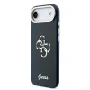 Husa spate Guess IML 4G Script Metal Logo pentru iPhone Air, albastră