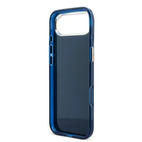 Husa spate Guess IML 4G Script Metal Logo pentru iPhone Air, albastră