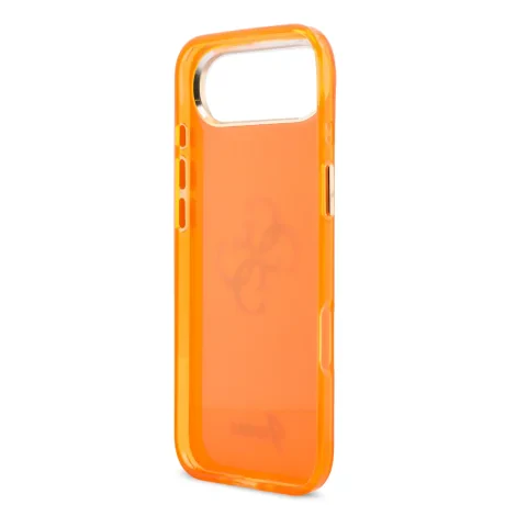 Husa spate Guess IML 4G Script Metal Logo pentru iPhone Air, portocalie