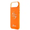 Husa spate Guess IML 4G Script Metal Logo pentru iPhone Air, portocalie