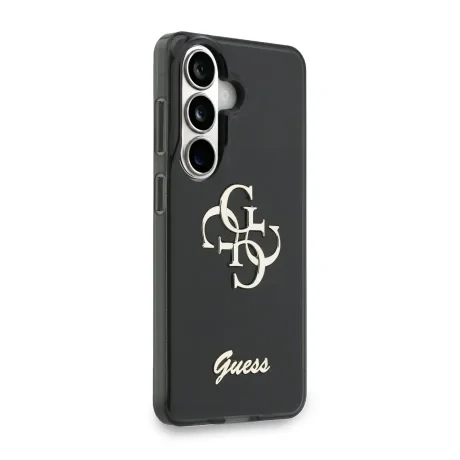 Husa spate Guess IML 4G Script Metal Logo pentru Samsung Galaxy 26 Negru