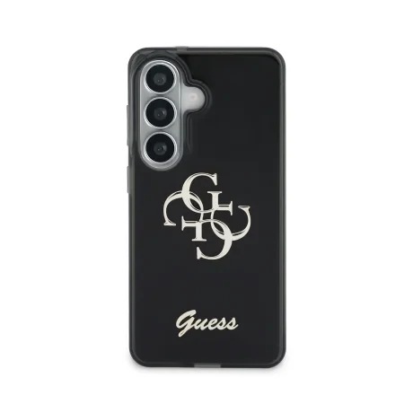 Husa spate Guess IML 4G Script Metal Logo pentru Samsung Galaxy 26 Negru