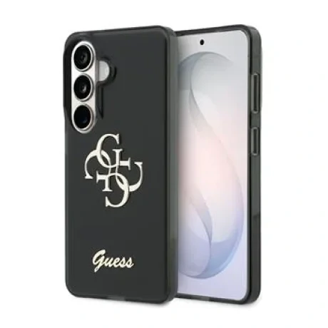 Husa spate Guess IML 4G Script Metal Logo pentru Samsung Galaxy 26 Negru