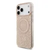 Husă spate Guess IML Flowers Allover Strap MagSafe pentru iPhone 17 Pro Max, roz