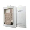 Husă spate Guess IML Flowers Allover Strap MagSafe pentru iPhone 17 Pro Max, roz