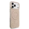 Husă spate Guess IML Flowers Allover Strap MagSafe pentru iPhone 17 Pro Max, roz