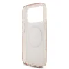 Husa spate Guess IML Flowers Allover Strap MagSafe pentru iPhone 17 Pro, roz