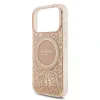 Husa spate Guess IML Flowers Allover Strap MagSafe pentru iPhone 17 Pro, roz
