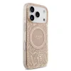 Husa spate Guess IML Flowers Allover Strap MagSafe pentru iPhone 17 Pro, roz