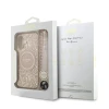 Husa spate Guess IML Flowers Allover Strap MagSafe pentru iPhone 17, roz