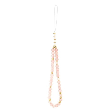 Husa spate Guess IML Flowers Allover Strap MagSafe pentru iPhone 17, roz