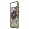 Husa spate Guess IML Flowers Strap MagSafe pentru iPhone Air, neagră