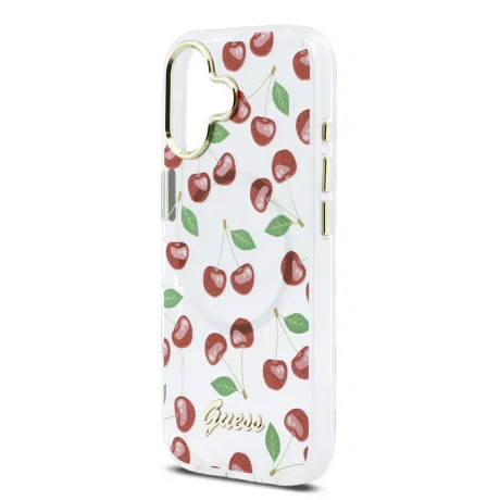 Husă spate Guess IML Glitter Cherry MagSafe pentru iPhone 17