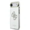 Husa spate Guess PC/TPU Mirror 4G cu sclipici și logo MagSafe pentru iPhone Air, aurie