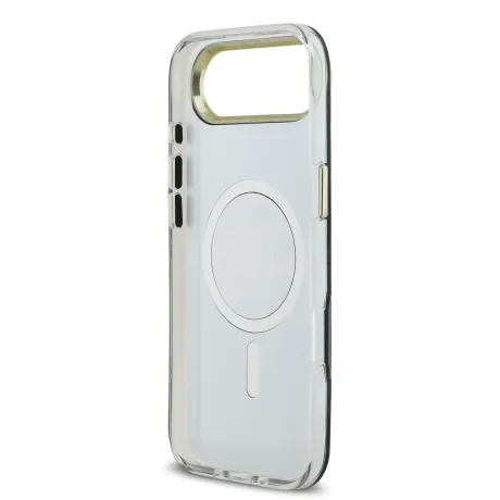 Husa spate Guess PC/TPU Mirror 4G cu sclipici și logo MagSafe pentru iPhone Air, aurie