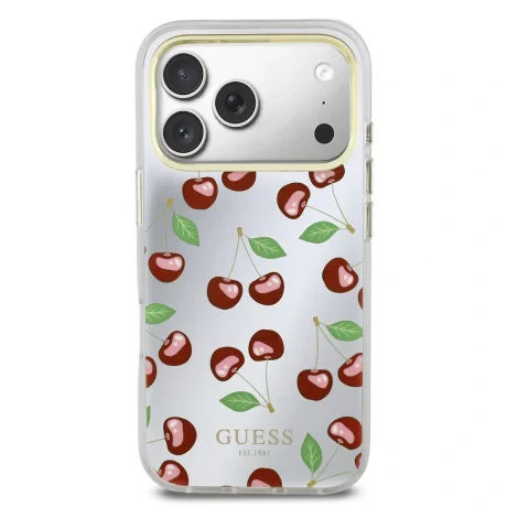 Husă spate Guess PC/TPU Mirror Glitter Cherry MagSafe pentru iPhone 17 Pro