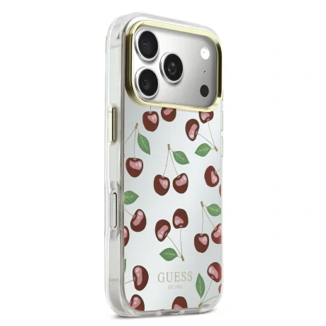 Husă spate Guess PC/TPU Mirror Glitter Cherry MagSafe pentru iPhone 17 Pro Max