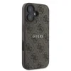 Husă spate Guess PU 4G Classic Logo MagSafe pentru iPhone 16 Plus, maro