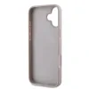 Husă spate Guess PU 4G cu dungi pentru iPhone 16, roz