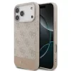 Husă spate Guess PU 4G cu dungi pentru iPhone 17 Pro Max, roz