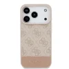 Husă spate Guess PU 4G cu dungi pentru iPhone 17 Pro, roz