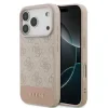Husă spate Guess PU 4G cu dungi pentru iPhone 17 Pro, roz